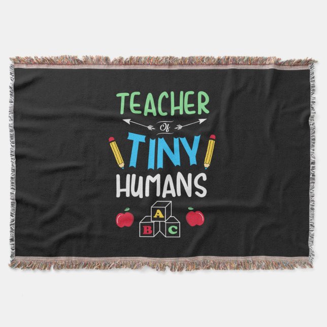 Lärare Gift Teacher Tiny Humans Filt (Framsidan)
