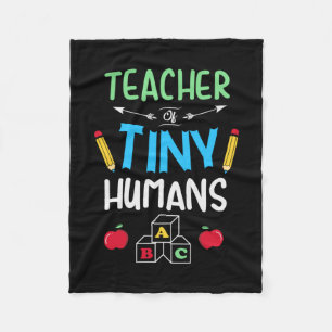 Lärare Gift Teacher Tiny Humans Fleecefilt