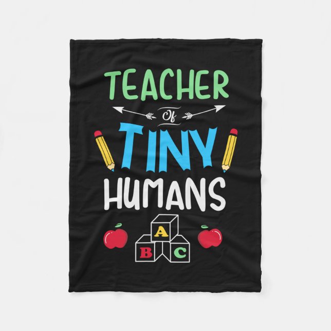 Lärare Gift Teacher Tiny Humans Fleecefilt (Framsidan)