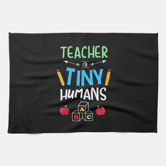 Lärare Gift Teacher Tiny Humans Kökshandduk (Horisontell)