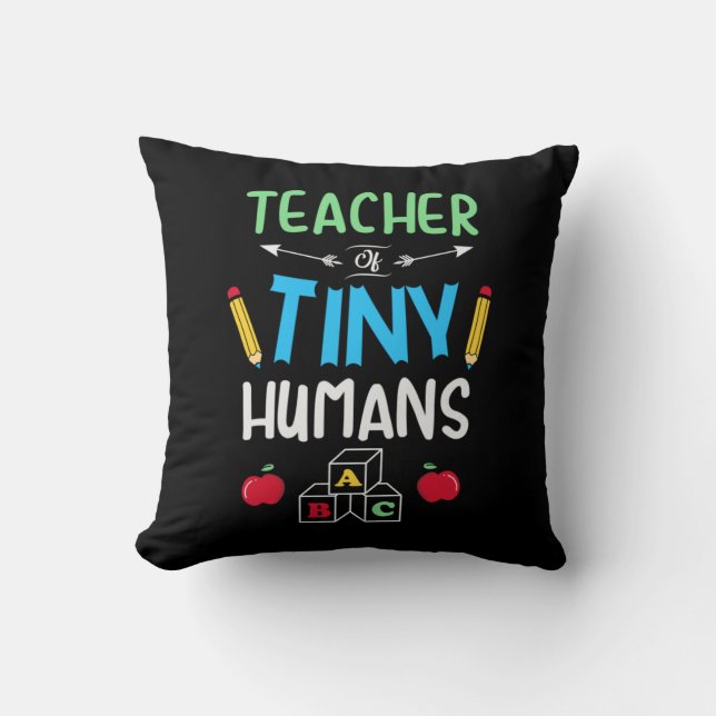 Lärare Gift Teacher Tiny Humans Kudde (Framsida)