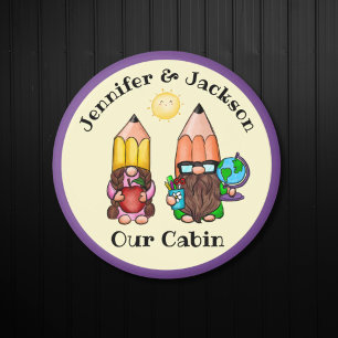 Lärare Gnome Couple Cruise Door Marker Magnet