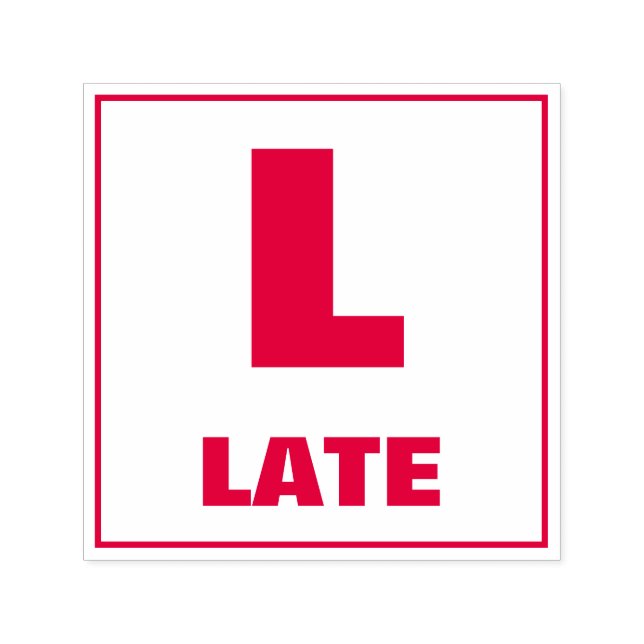 Lärare Grading Frimärke: L, LATE Självfärgande Stämpel (Design)