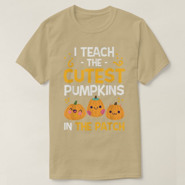 Lärare Halloween-lärare Kindergarten Cutest Pump T Shirt (Design framsida)