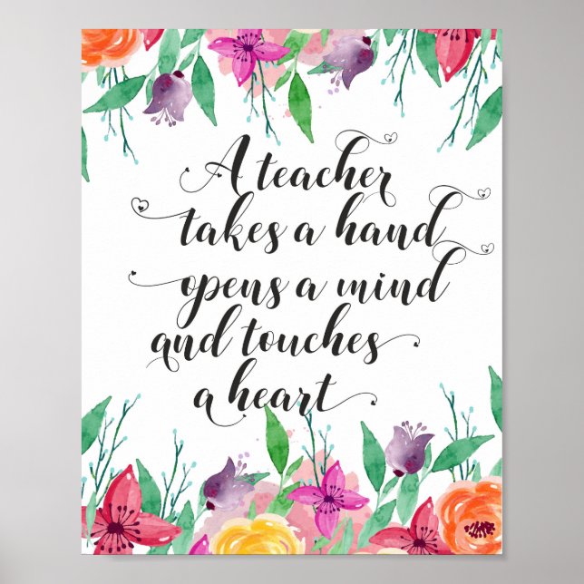 Lärare hälsar på Lärare back to school-gåva Poster (Framsidan)