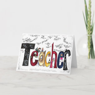 Lärare Hälsning Card Kort