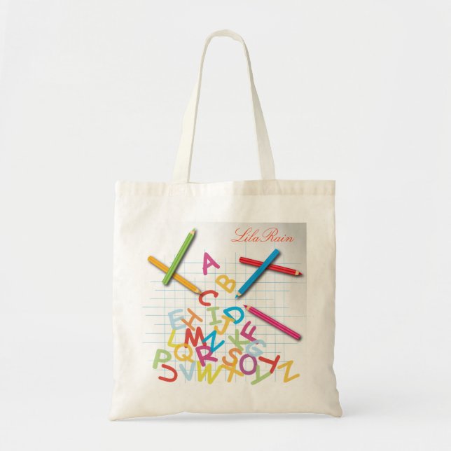 Lärare hänger lös tygkasse (Framsidan)