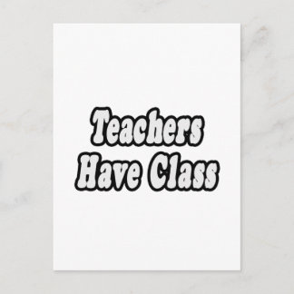 Lärare har klass vykort