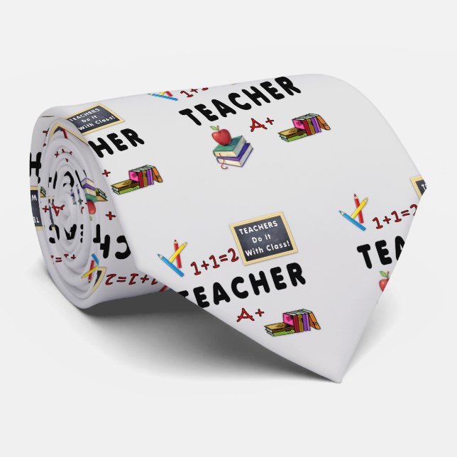 Lärare har klasshektisk tid slips (Rullad)