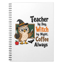 Lärare Häxa Halloween Kaffe Rolig Lärare