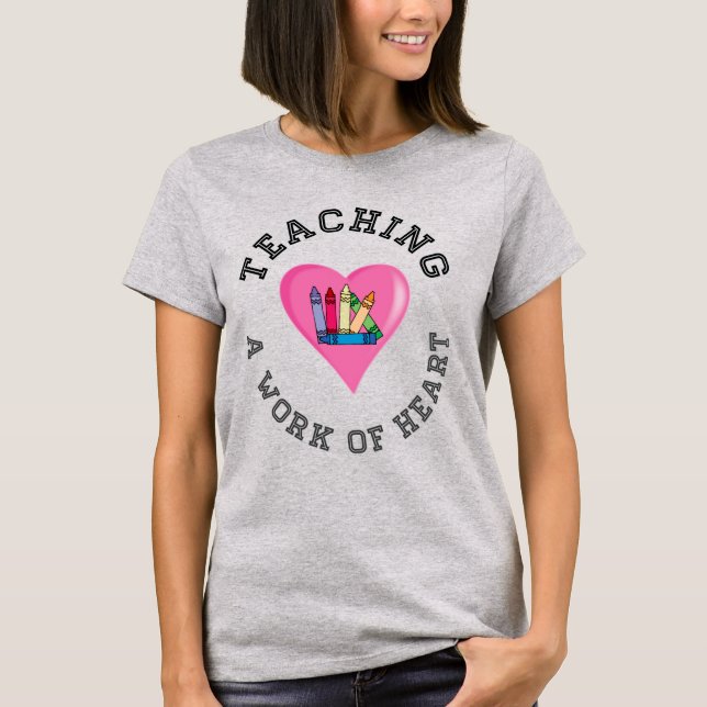 Lärare Heart Sweatshirt Tee Shirt (Framsida)