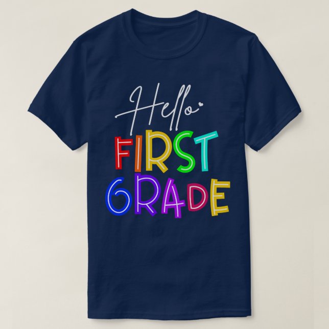 Lärare Hej First Klass T Shirt (Design framsida)