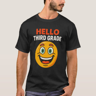 Lärare Hej Tredje Klass Söt Kvinnas Tillbaka Till T Shirt