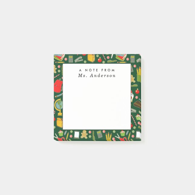 Lärare Helgdag Gift Post-it Block (Framsida)