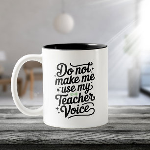 Lärare Humor Classroom Cute Girly Två-Tonad Mugg