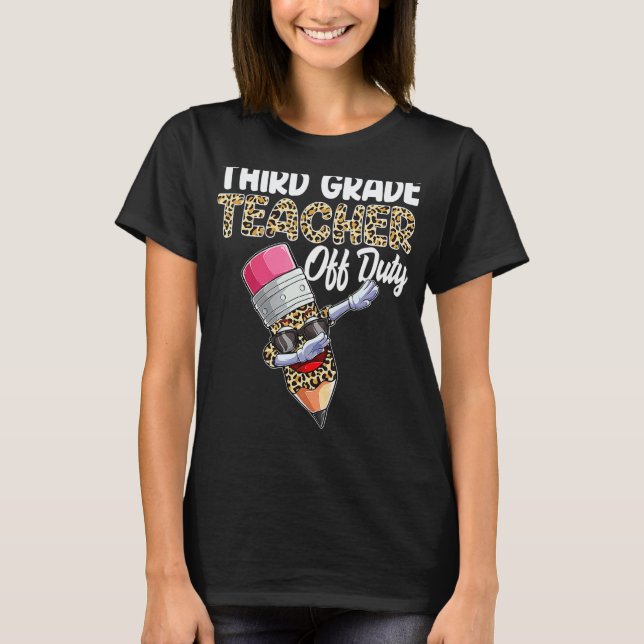 Lärare i 3:e klass avskedad Leopardtryck T Shirt (Framsida)
