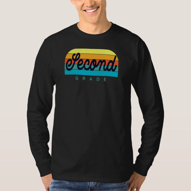 Lärare i andra Klass, andra graderåterfall i regnb T Shirt (Framsida)