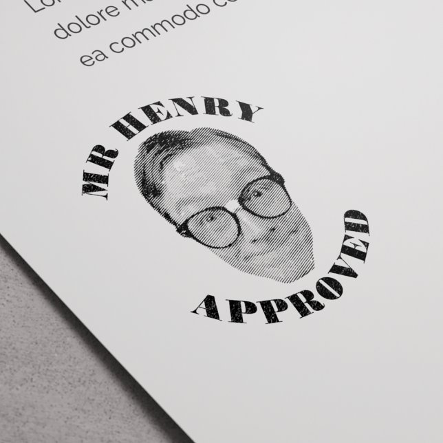 Lärare i Ansikte har godkänts Självfärgande Stämpel (Skapare uppladdad)