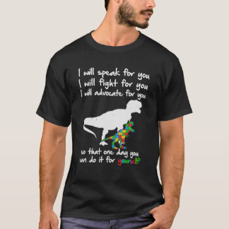 Lärare i Autism Awareness Dinosaur Mamma I ska tal T Shirt