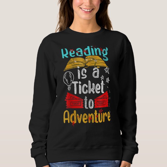 Lärare i Äventyr Bibliotek Student, Bok Lov T Shirt (Framsida)