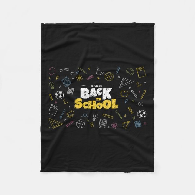 Lärare i back to school Ansikte och Student Fleecefilt (Framsidan)