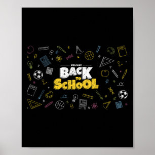 Lärare i back to school Ansikte och Student Poster
