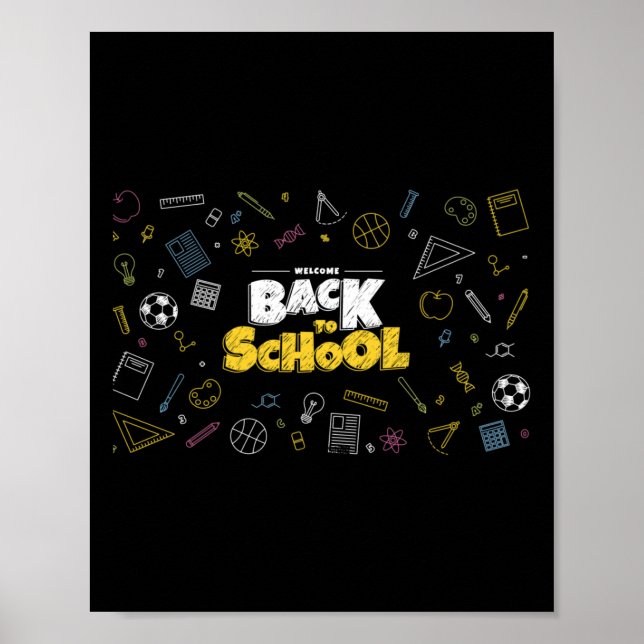 Lärare i back to school Ansikte och Student Poster (Framsidan)