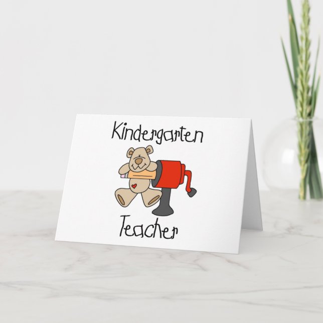 Lärare i björn och Sharpener Kindergarten Kort (Framsida)