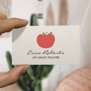 Lärare i Cute Apple & Mask Visitkort