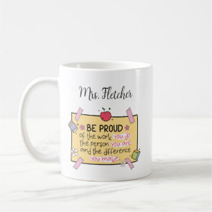 Lärare i Cute Be stolt Personlig Kaffemugg