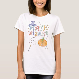 Lärare i Cute Pumpkin Paj Math Wizard Halloween T Shirt