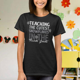 Lärare i Cute Teacher i Snöflingor T Shirt