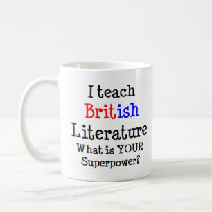 Lärare i den brittiska litteraturen kaffemugg
