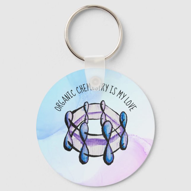 Lärare i den ekologiska kemin Kärlek Molecule Stud Nyckelring (Framsida)