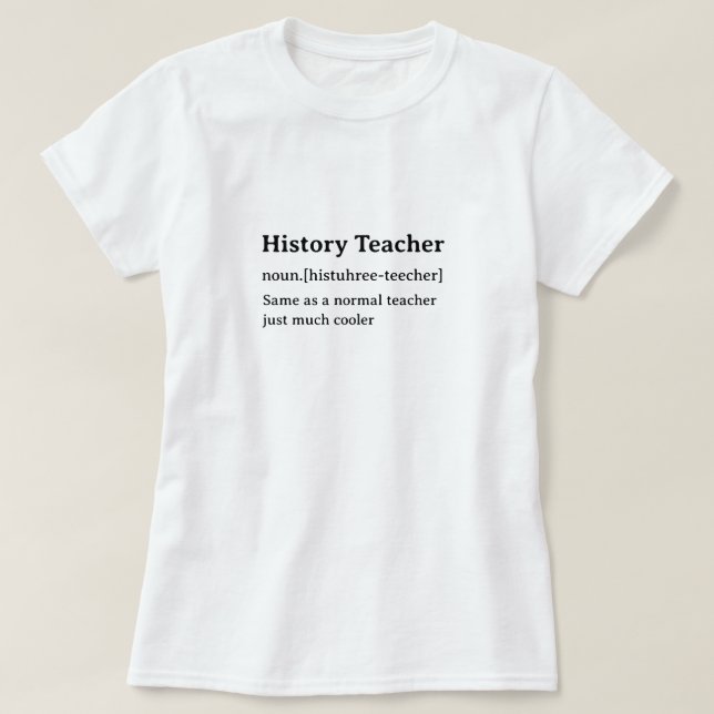Lärare i den fina ordbokens definition av historik t shirt (Design framsida)