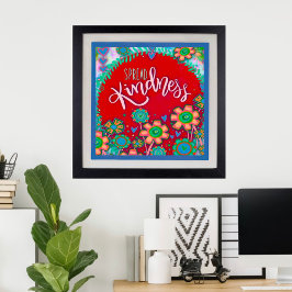 Lärare i det inspirerande spjälkspinnet Kindness Poster