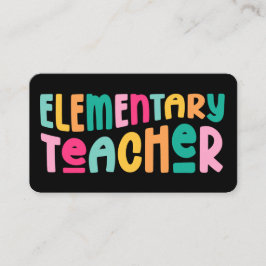 Lärare i färgbildande grundskola visitkort