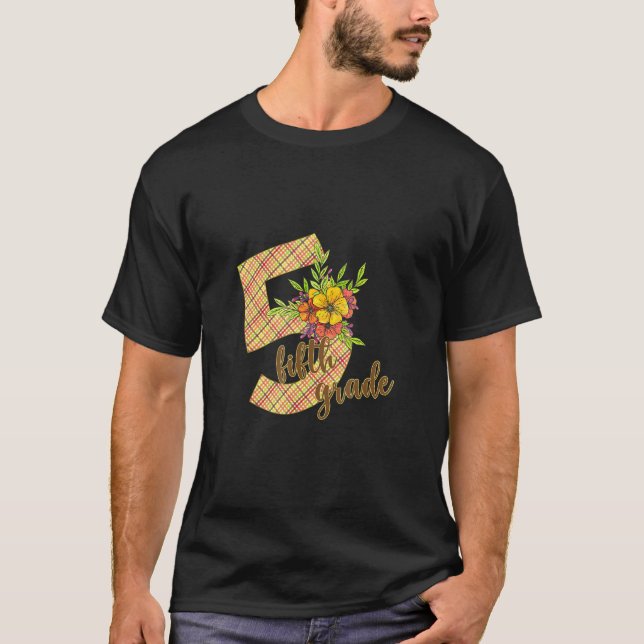 Lärare i femte Klass-klassen Student T Shirt (Framsida)