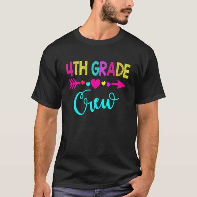 Lärare i fjärde klass  Tillbaka till skolan Fjärde T Shirt (Framsida)