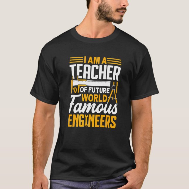Lärare i framtida Ingenjör-undervisningsskola Stud T Shirt (Framsida)