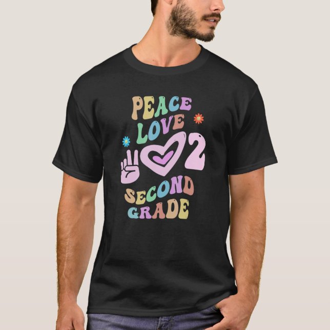 Lärare i Groovy Peace Kärlek SECOND KLASS T Shirt (Framsida)