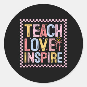 Lärare i Inspire-Kärlek, Lärare i Teach, första da Runt Klistermärke