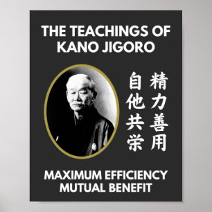 Lärare i Jigoro Kano Japanska Judo Poster