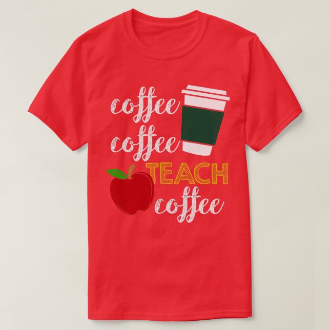 Lärare i kaffebranschen Älskare, För manar och kvi T Shirt (Design framsida)