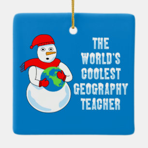 Lärare i kolest geografi julgransprydnad keramik