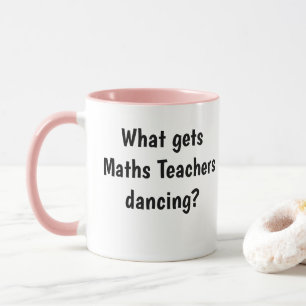 Lärare i kvinnlig maths Mugg Logarithm Joke Pun