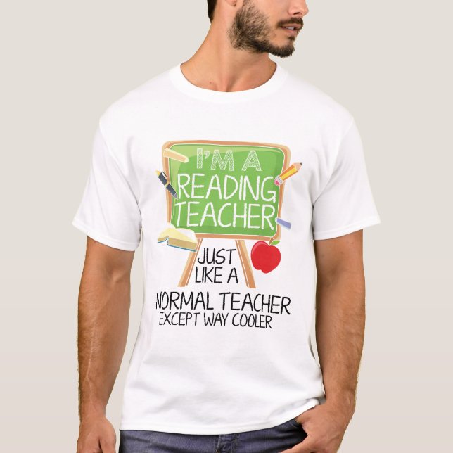 Lärare i läsning t shirt (Framsida)