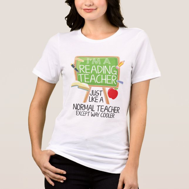 Lärare i läsning  t shirt (Framsida)