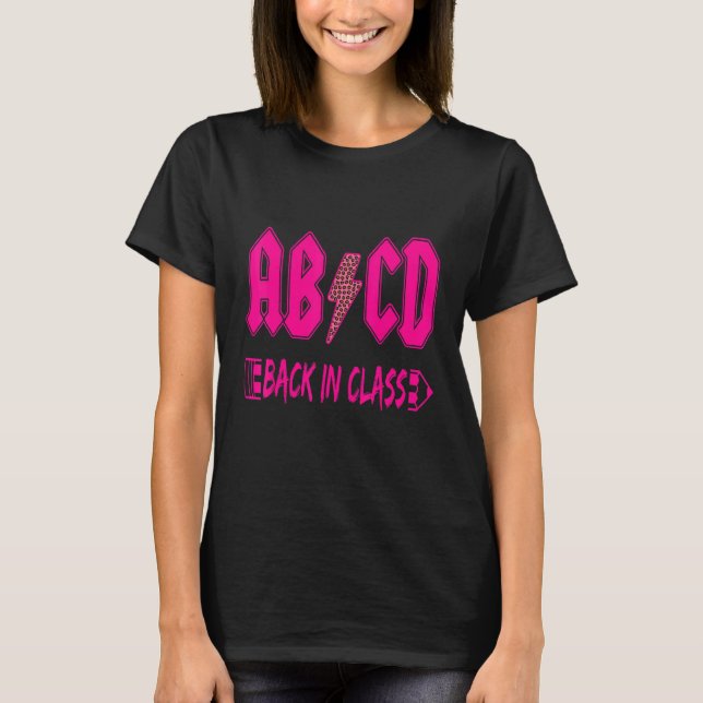 Lärare i leopard Back to school T Shirt (Framsida)