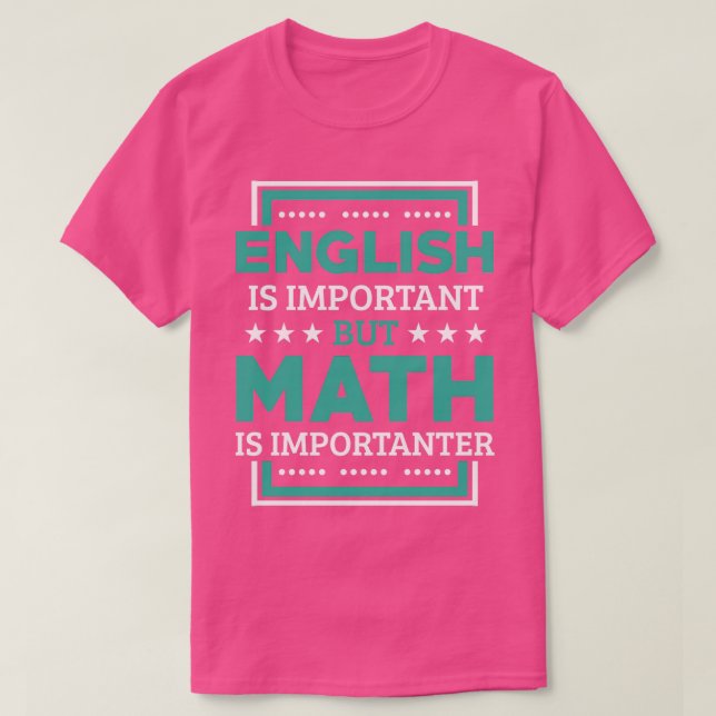 Lärare i matematik (3) t shirt (Design framsida)